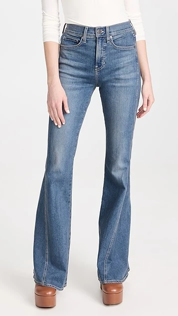 Veronica Beard Jean Sheridan Jeans With Side Seam Gusset - Image 7