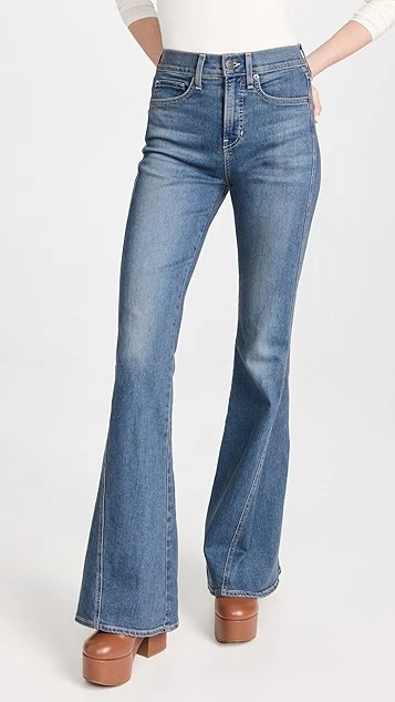 Veronica Beard Jean Sheridan Jeans With Side Seam Gusset