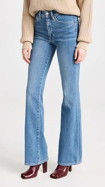 Veronica Beard Jean Beverly High Rise Skinny Flare Jeans - Image 7