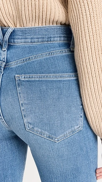 Veronica Beard Jean Beverly High Rise Skinny Flare Jeans - Image 5