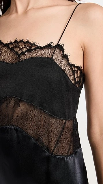 Victoria Beckham Mini Lace Intarsia Cami Dress - Image 5