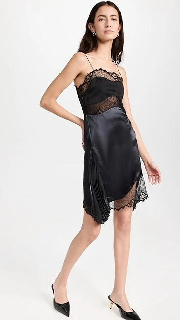 Victoria Beckham Mini Lace Intarsia Cami Dress - Image 4