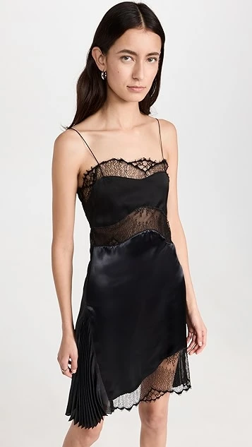 Victoria Beckham Mini Lace Intarsia Cami Dress