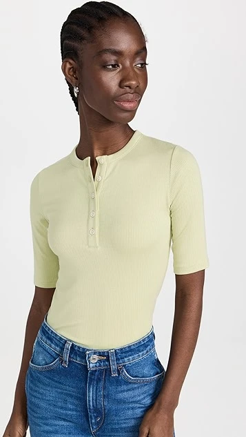 Vince Rib Elbow Sleeve Henley - Image 6