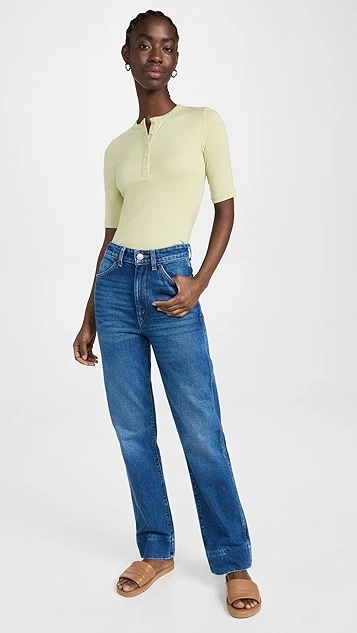 Vince Rib Elbow Sleeve Henley - Image 4