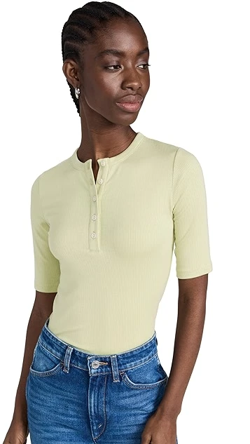 Vince Rib Elbow Sleeve Henley - Image 7