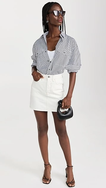WARDROBE.NYC Denim Mini Skirt - Image 4