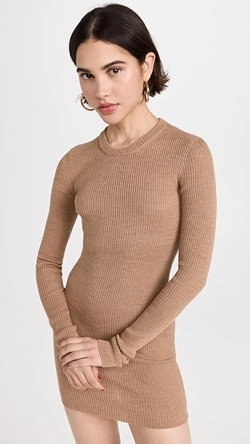 WARDROBE.NYC Ribbed Long Sleeve Mini Dress - Image 6