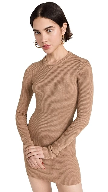 WARDROBE.NYC Ribbed Long Sleeve Mini Dress - Image 7