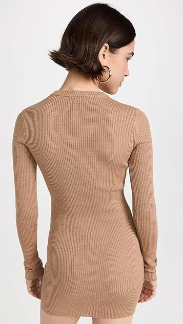 WARDROBE.NYC Ribbed Long Sleeve Mini Dress - Image 2