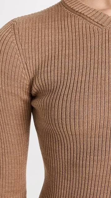 WARDROBE.NYC Ribbed Long Sleeve Mini Dress - Image 5