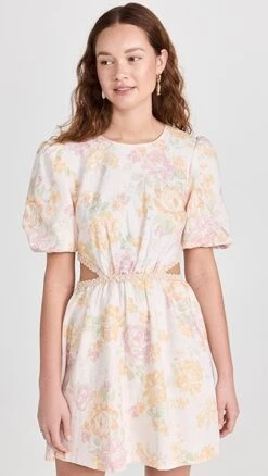 WAYF Plaza Cut Out Mini Dress