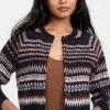 White + Warren Cashmere Fair Isle Cardigan