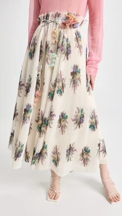 Zimmermann Pleated Midi Skirt