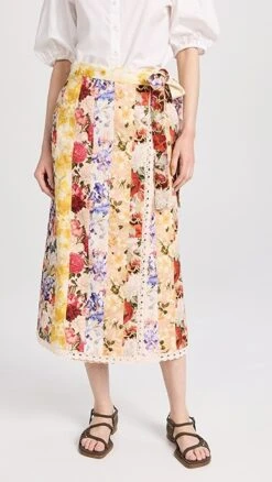 Zimmermann Wonderland Wrap Skirt
