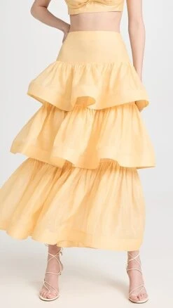 Zimmermann Coaster Tiered Skirt