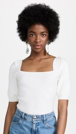 Z Supply Sibyl Short Sleeve Sweater Top